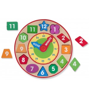 Дървен часовник сортер Melissa & Doug - Цветове и форми
