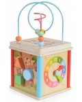 Дървен дидактически куб Moni Toys 