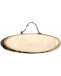 Дървен елемент Ем Арт - Елипса с въже, 33-36 x 10-14.5 cm