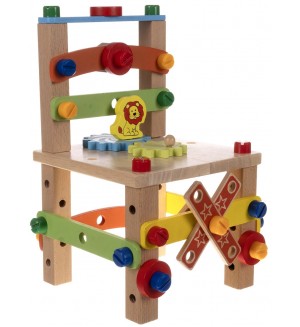 Дървен игрален комплект Iso Trade - Стол за сглобяване