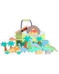 Дървен игрален комплект Orange Tree Toys - Динозаври, 21 части