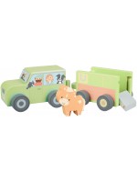 Дървен игрален комплект Orange Tree Toys - Фермерска кола с конче