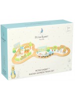 Дървен игрален комплект Orange Tree Toys Peter Rabbit - Влак с релси и фигури