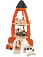 Дървен игрален комплект Tender Leaf Toys - Космическа ракета