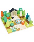 Дървен игрален комплект Tender Leaf Toys - Моята градина, 67 части