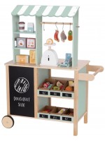 Дървен игрален комплект Tooky Toy - Магазин с аксесоари