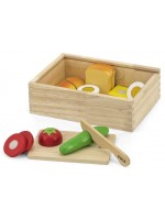 Дървен игрален комплект Viga Toys - Храна за рязане