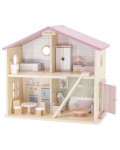 Дървен игрален комплект Viga Toys Polar B - Къща за кукли, с аксесоари