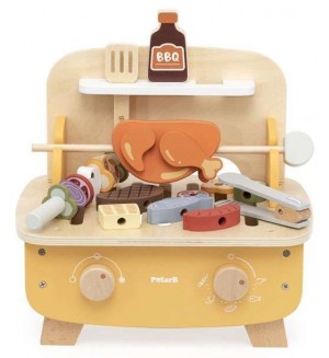 Дървен игрален комплект Viga Toys PolarB - Барбекю с аксесоари