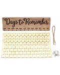 Дървен календар Ем Арт - Days to Remember, 40 x 11 cm