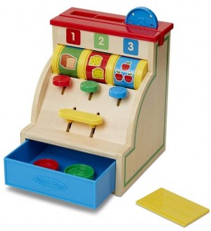 Дървен касов апарат Melissa & Doug - С ПОС терминал