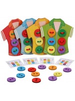Дървен комплект Acool Toy - Дрешки за промушване с копчета