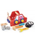 Дървен комплект Acool Toy - Кола за сглобяване, с болтчета и гайки