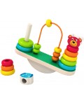 Дървен комплект Acool Toy - Везна за балансиране с рингове и мъниста
