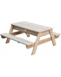 Дървен комплект Classic World - Маса с пейка за игра с пясък и вода