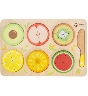Дървен комплект Classic World - Плодове за рязане  Дървен комплект Classic World - Плодове за рязане
