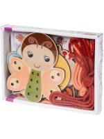 Дървен комплект Eichhorn - Игра за нанизване, 15 части Дървен комплект Eichhorn - Игра за нанизване, 15 части