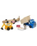 Дървен комплект Melissa & Doug - Самосвал и товарач