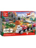 Дървен комплект с фигури Hape International - Динозаври, 61 части Дървен комплект с фигури Hape International - Динозаври, 61 части