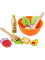 Дървен комплект Small Foot - Салата, 15 части