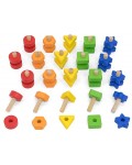 Дървен комплект Viga Toys - Болтове и гайки