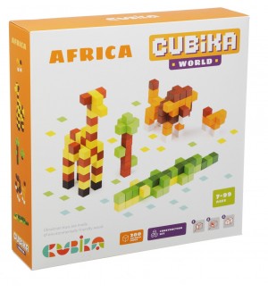 Дървен конструктор Cubika - Африка
