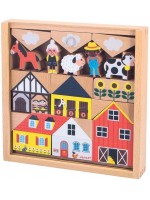 Дървен конструктор Janod Cross Roads - Провинция, 34 части