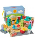 Дървен конструктор Melissa & Doug Blockables - Град, 73 части