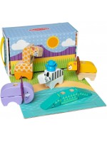 Дървен конструктор Melissa & Doug Blockables - Сафари, 34 части Дървен конструктор Melissa & Doug Blockables - Сафари, 34 части