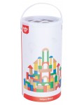 Дървен конструктор Tooky toy - В кофа, 100 части