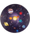 Дървен кръгъл пъзел Bigjigs - Слънчевата система, 50 части