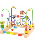 Дървен лабиринт с различни фигурки Tooky toy - Диви животни