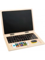 Дървен лаптоп с магнитна дъска Small Foot, със смартфон