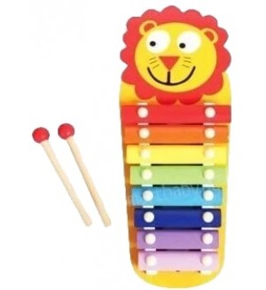 Дървен музикален инструмент Acool Toy - Ксилофон с лъв 