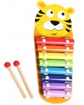Дървен музикален инструмент Acool Toy - Ксилофон с тигър