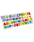 Дървен образователен комплект Kruzzel - Числа и английската азбука