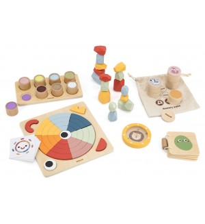 Дървен образователен комплект Viga Toys PolarB - Кутия с игри Дървен образователен комплект Viga Toys PolarB - Кутия с игри