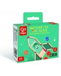 Дървен образователен пъзел Hape - Matchstix Puzzles, 21 части