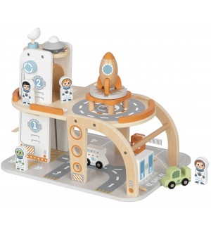 Дървен паркинг Tooky Toy - Космическа станция