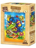 Дървен пъзел Art Puzzle от 16 части - Пътят за училище
