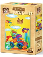 Дървен пъзел Art Puzzle от 16 части - Приключението на птиците