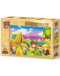 Дървен пъзел Art Puzzle от 25 части - Време за къмпинг
