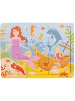 Дървен пъзел Bigjigs - Русалка, 9 части Дървен пъзел Bigjigs - Русалка, 9 части