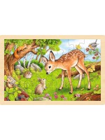 Дървен пъзел Goki - Елен, 24 части Дървен пъзел Goki - Елен, 24 части