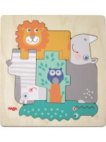 Дървен пъзел Haba - Диви животни