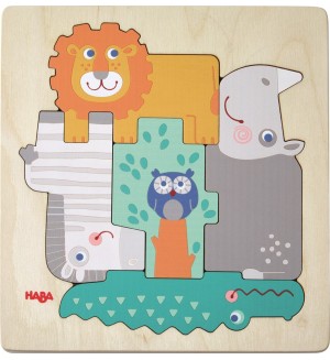 Дървен пъзел Haba - Диви животни Дървен пъзел Haba - Диви животни