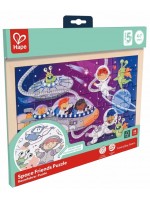 Дървен пъзел Hape Internaational - Космически приятели