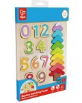 Дървен пъзел HaPe International - Числа и форми, 20 части