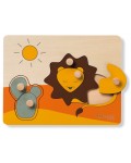 Дървен пъзел Hauck - Puzzle N Sort, Lion