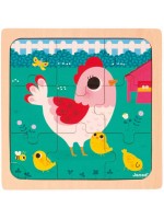 Дървен пъзел Janod - Кокошчица Дървен пъзел Janod - Кокошчица